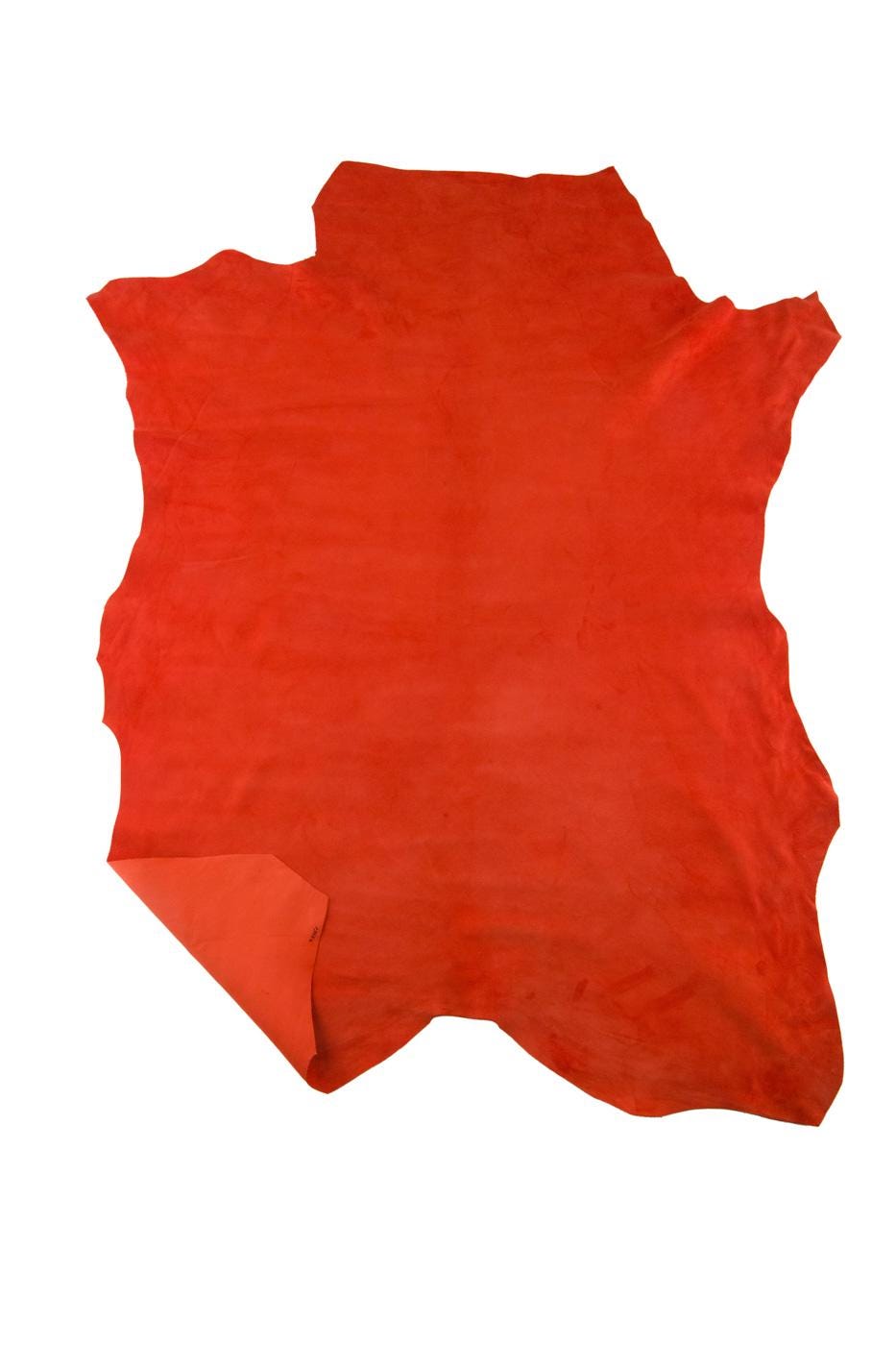 Orange leather hides pack, Premium suede baby calf, soft velvety leather skin, perfect for garments B19027-TU La Garzarara