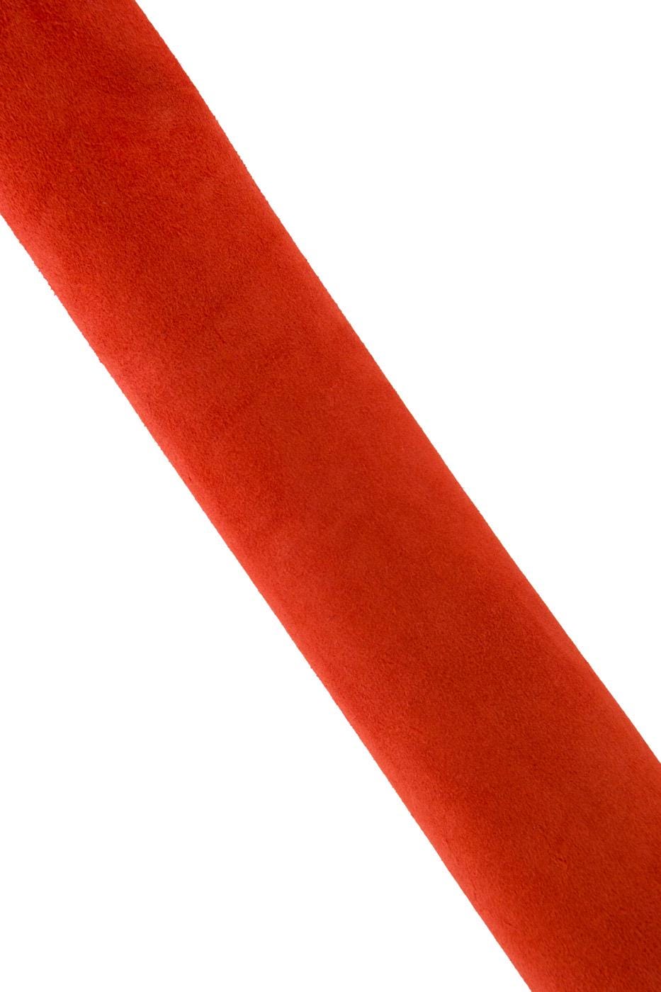 Orange leather hides pack, Premium suede baby calf, soft velvety leather skin, perfect for garments B19027-TU La Garzarara