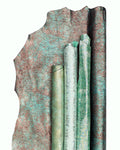 Luxury Patina Leather skins Bundle, Aqua Metallic Leather Hides Mint, statement Designer Skins B18998-MT(ST)