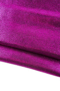 FUCHSIA metallic leather skin, CRACKLED print on soft suede goatskin, sparkle material for hobbyists 0.8-1.0 mm B19020-MT(st) La Garzarara