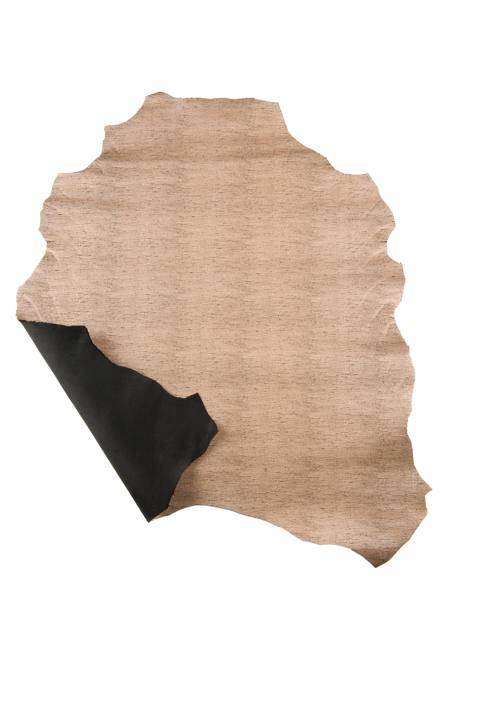 Matte Glitter Goat Leather Hide, Champagne Metallic Skin, Textured Genuine Leather, Fashion Leather for Bags B19009-MT La Garzarara