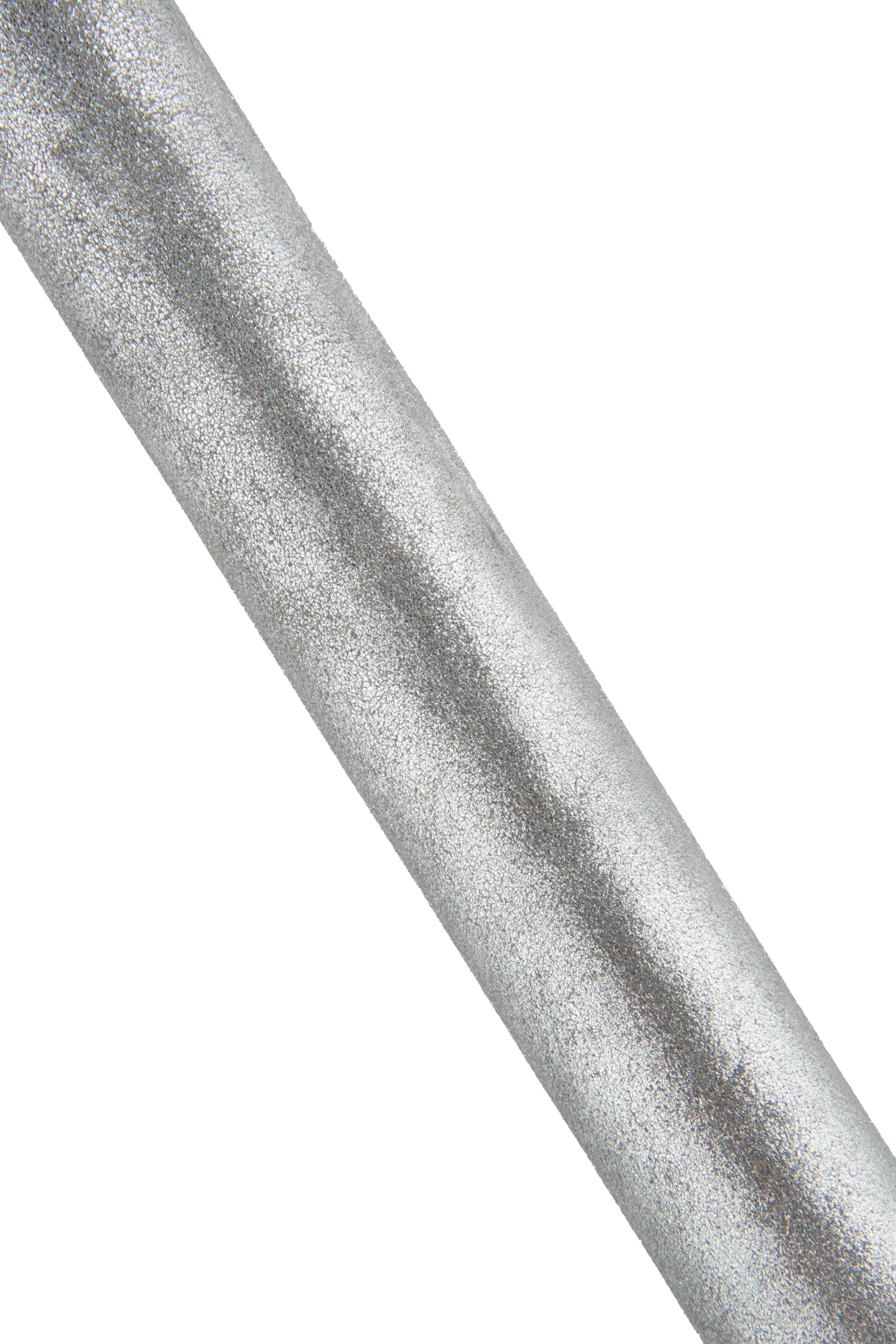 SILVER leather hide, BRIGHT metallic suede calfskin, sparkle soft split cowhide for diy projects B19094-MT La Garzarara