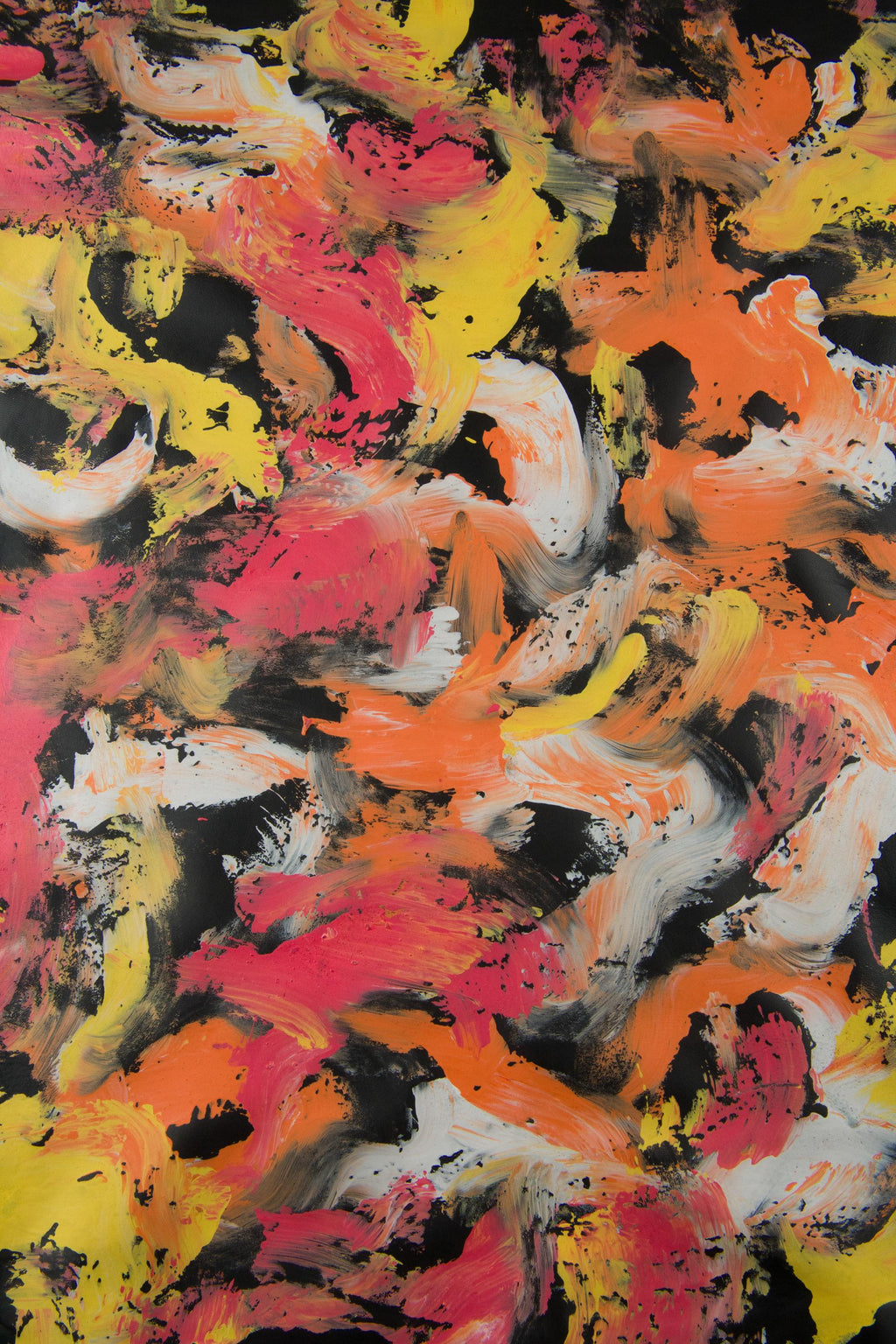 Color Splash Leather skin, MULTICOLOR hand-PAINTED leather skin, colorful abstract hide B19055-DM La Garzarara