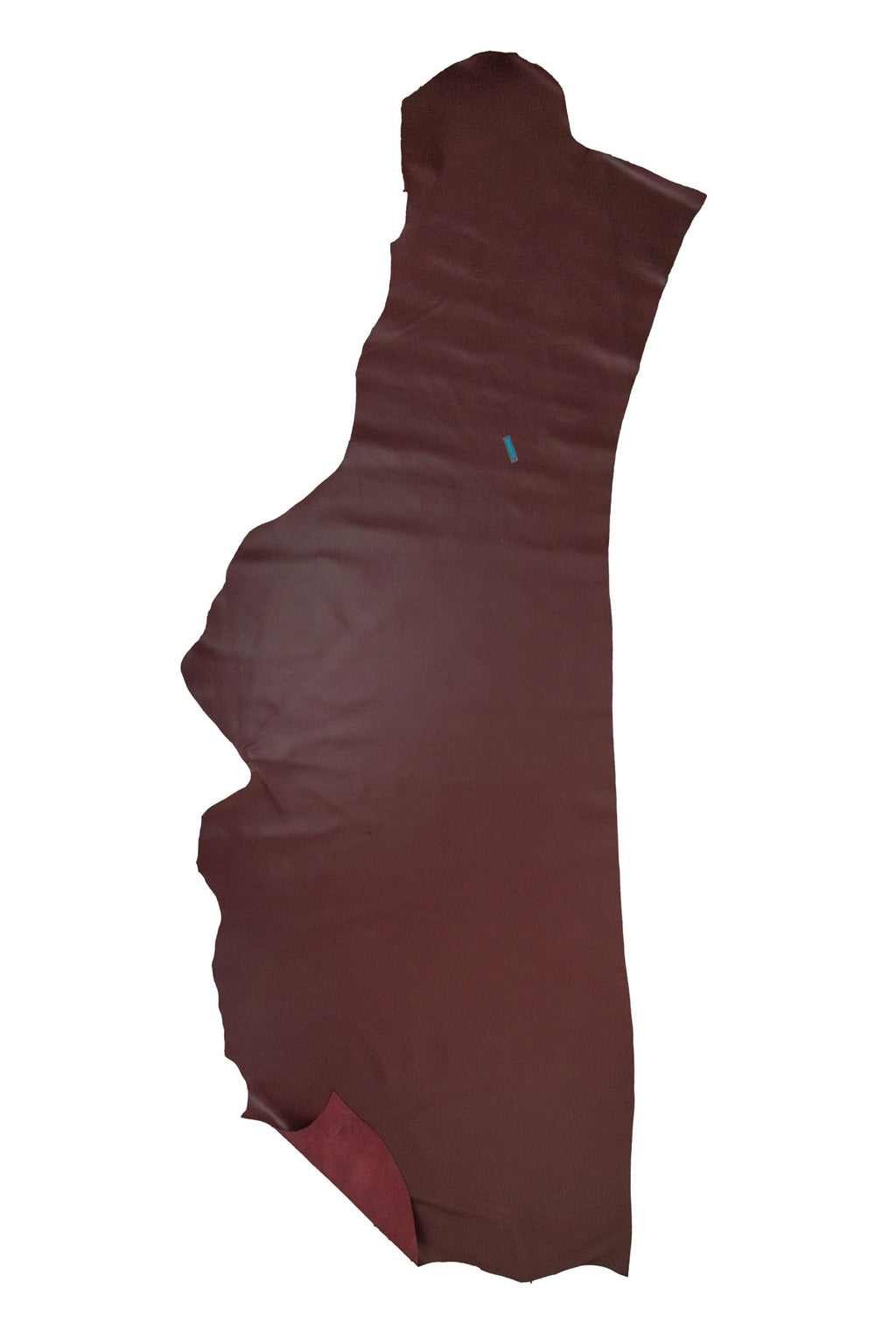 Burgundy SMOOTH leather hide, full grain genuine italian cowhide, SOFT semi glossy calfskin for crafting 1.0 - 1.2 mm B19211-TU La Garzarara