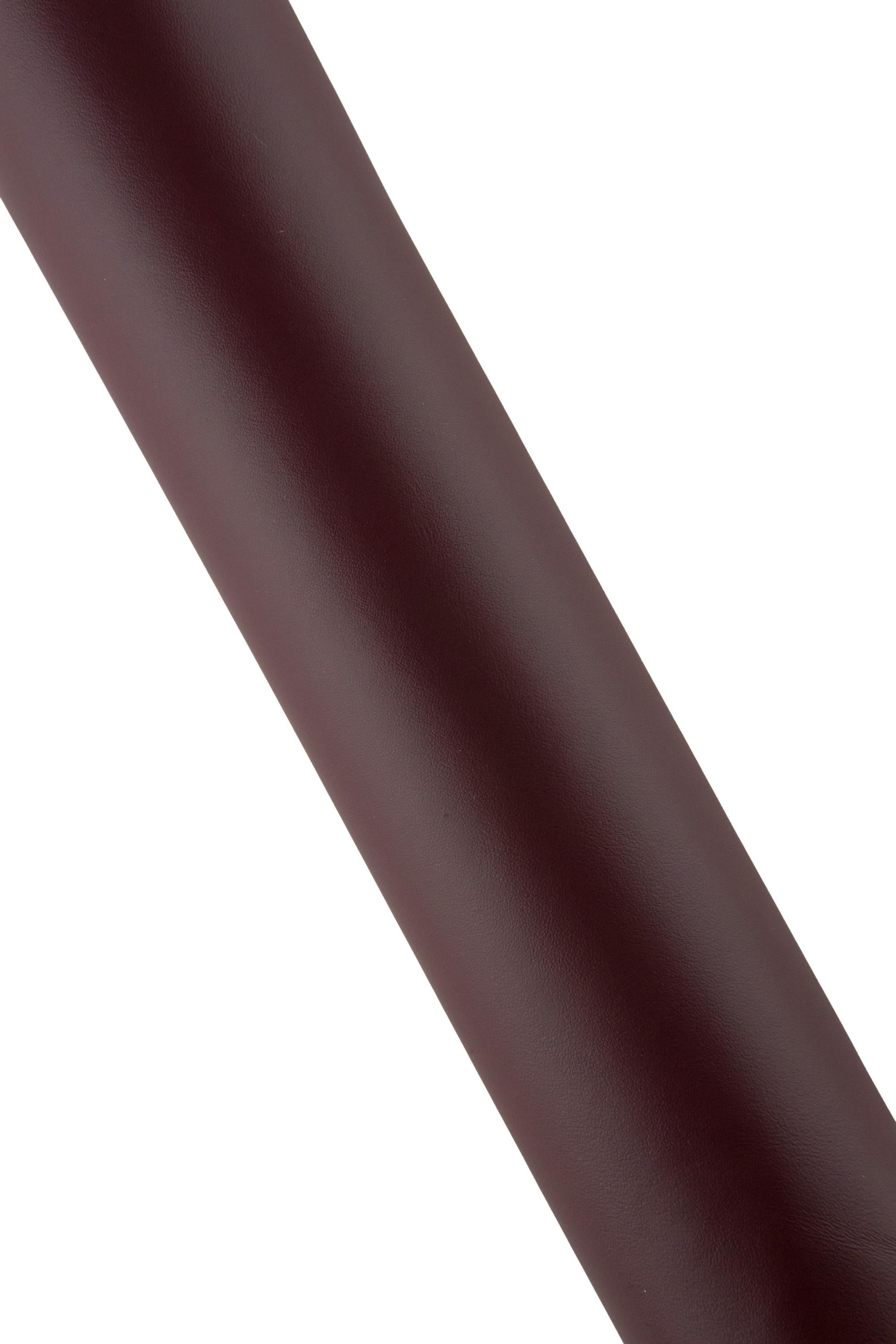 Burgundy SMOOTH leather hide, full grain genuine italian cowhide, SOFT semi glossy calfskin for crafting 1.0 - 1.2 mm B19211-TU La Garzarara