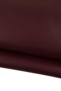 Burgundy SMOOTH leather hide, full grain genuine italian cowhide, SOFT semi glossy calfskin for crafting 1.0 - 1.2 mm B19211-TU La Garzarara