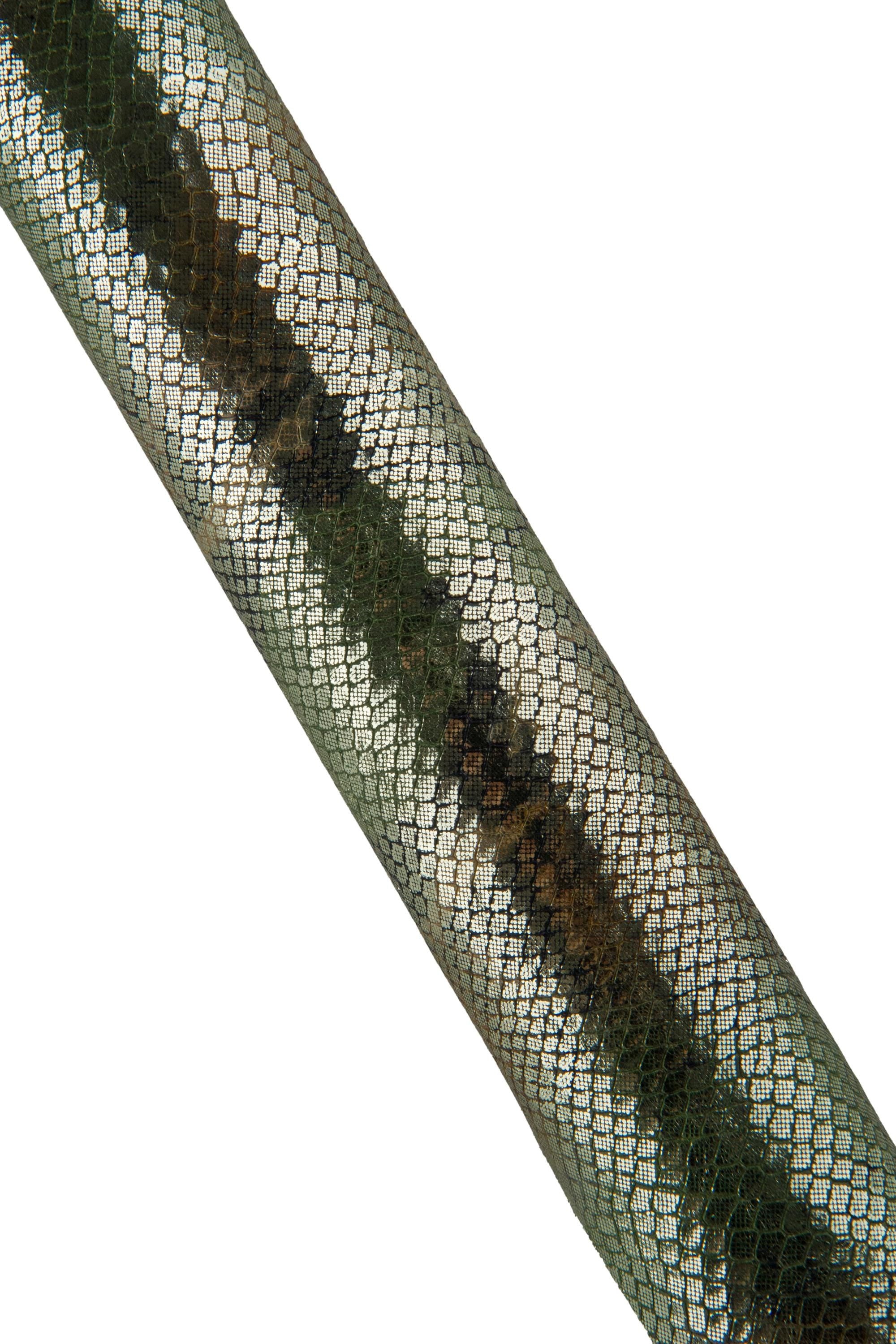 METALLIC textured SNAKESKIN, green - brown - black bright leather hide, sparkle soft reptile printed calfskin for hobbyists B19276-MT(st)