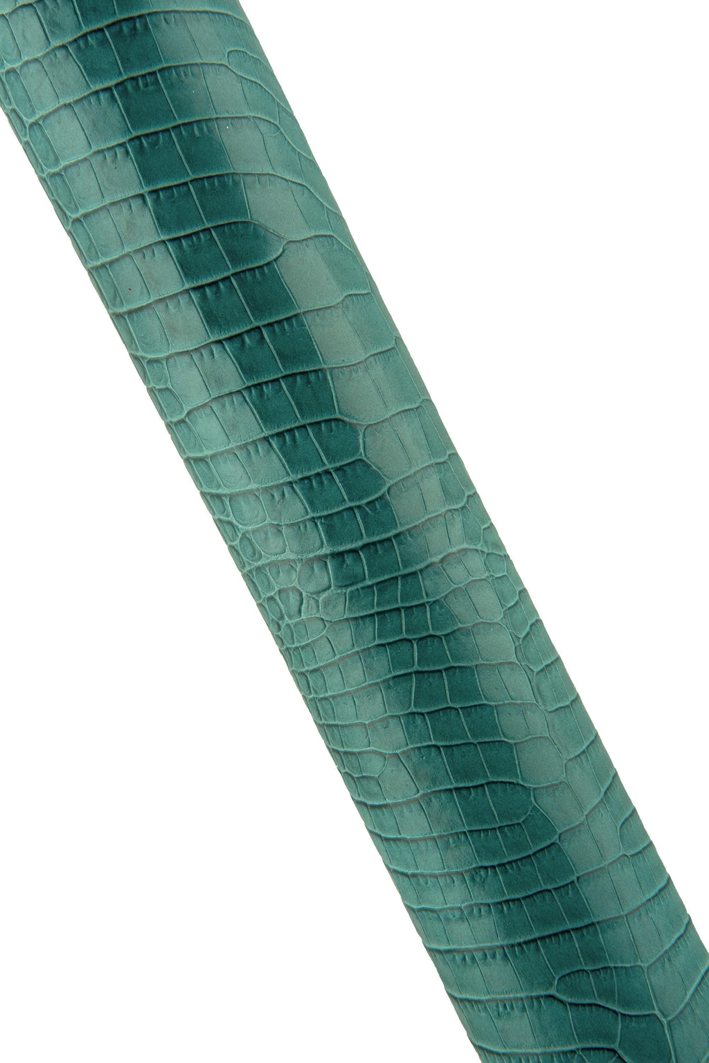 Light blue CROCODILE embossed cowhide, semi glossy PRINTED calfskin, slightly stiff cowhide for crafting B19287-ST La Garzarara
