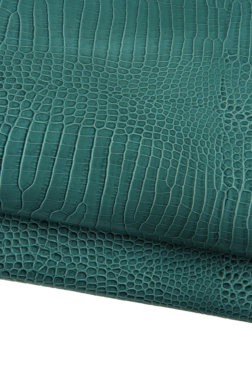 Light blue CROCODILE embossed cowhide, semi glossy PRINTED calfskin, slightly stiff cowhide for crafting B19287-ST La Garzarara