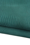 Light blue CROCODILE embossed cowhide, semi glossy PRINTED calfskin, slightly stiff cowhide for crafting B19287-ST La Garzarara