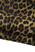 LEOPARD textured leather skin, brown - black CHEETAH printed goatskin, animal pattern on soft matt hide B19208-ST La Garzarara