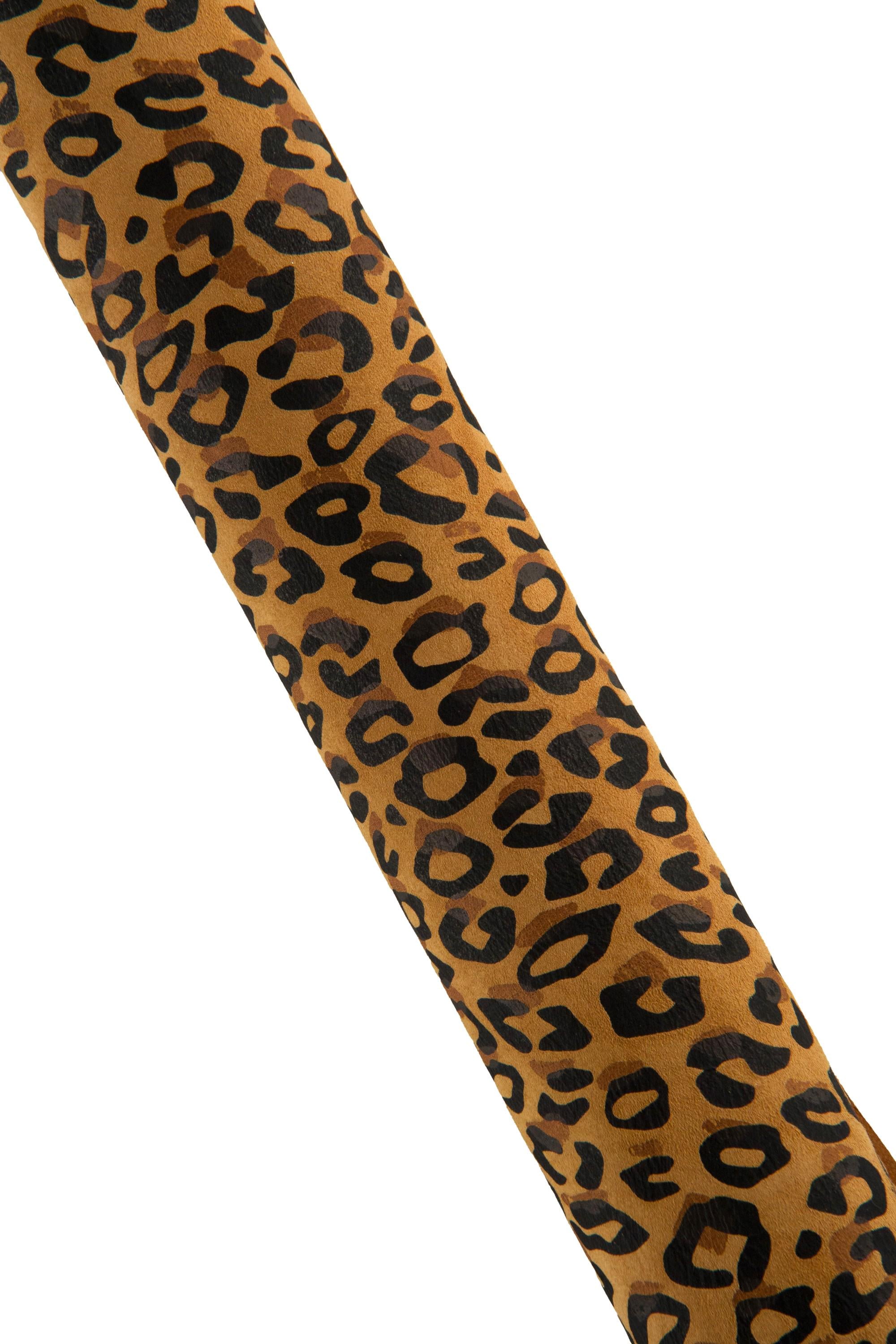 LEOPARD textured leather skin, tan brown SUEDE goatskin with black cheetah print, animal pattern on soft hide B19247-ST La Garzarara