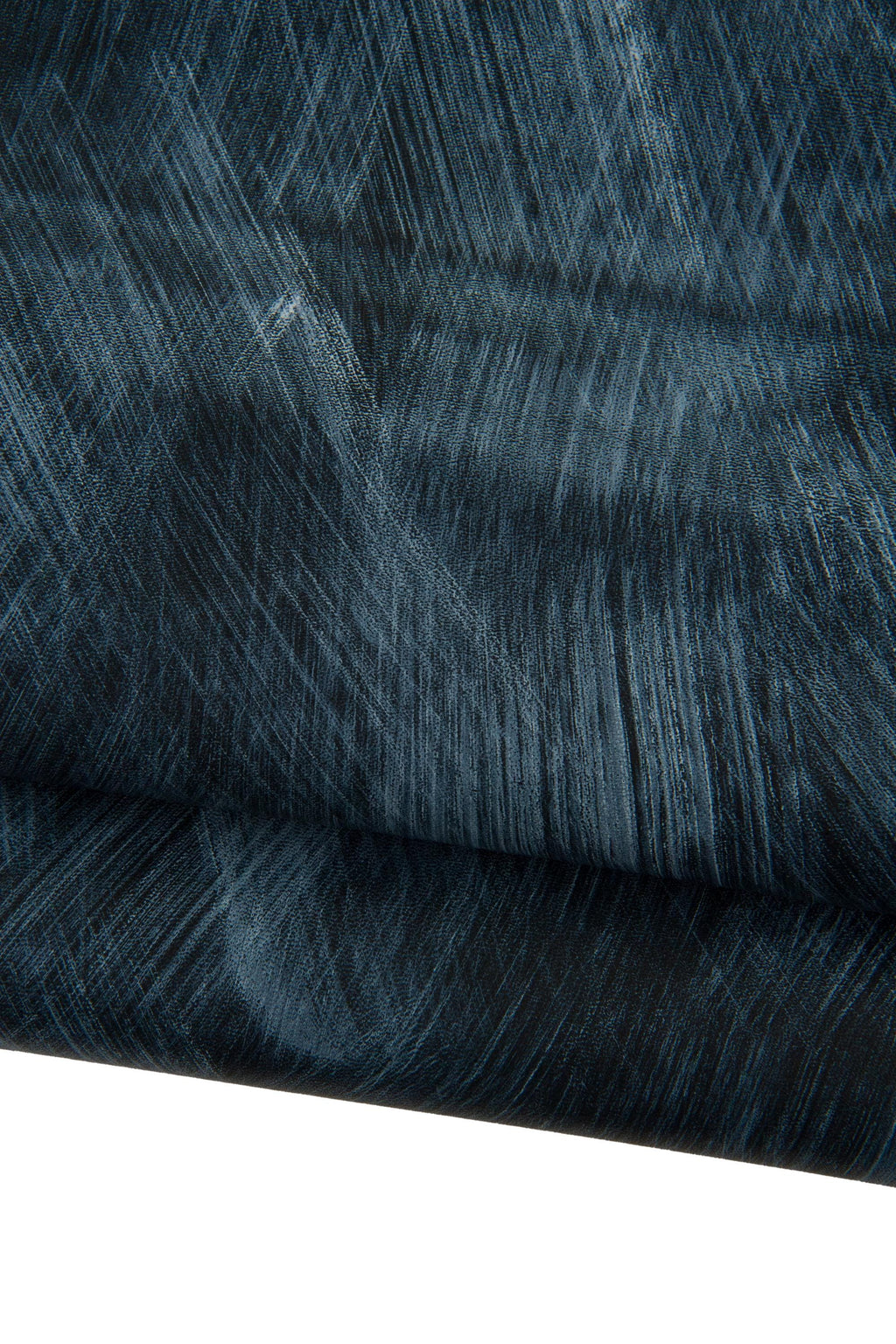 Black - white TEXTURED leather skin, brush stroke print on SOFT sheepskin, ideal for hobbyists B19196-ST La Garzarara