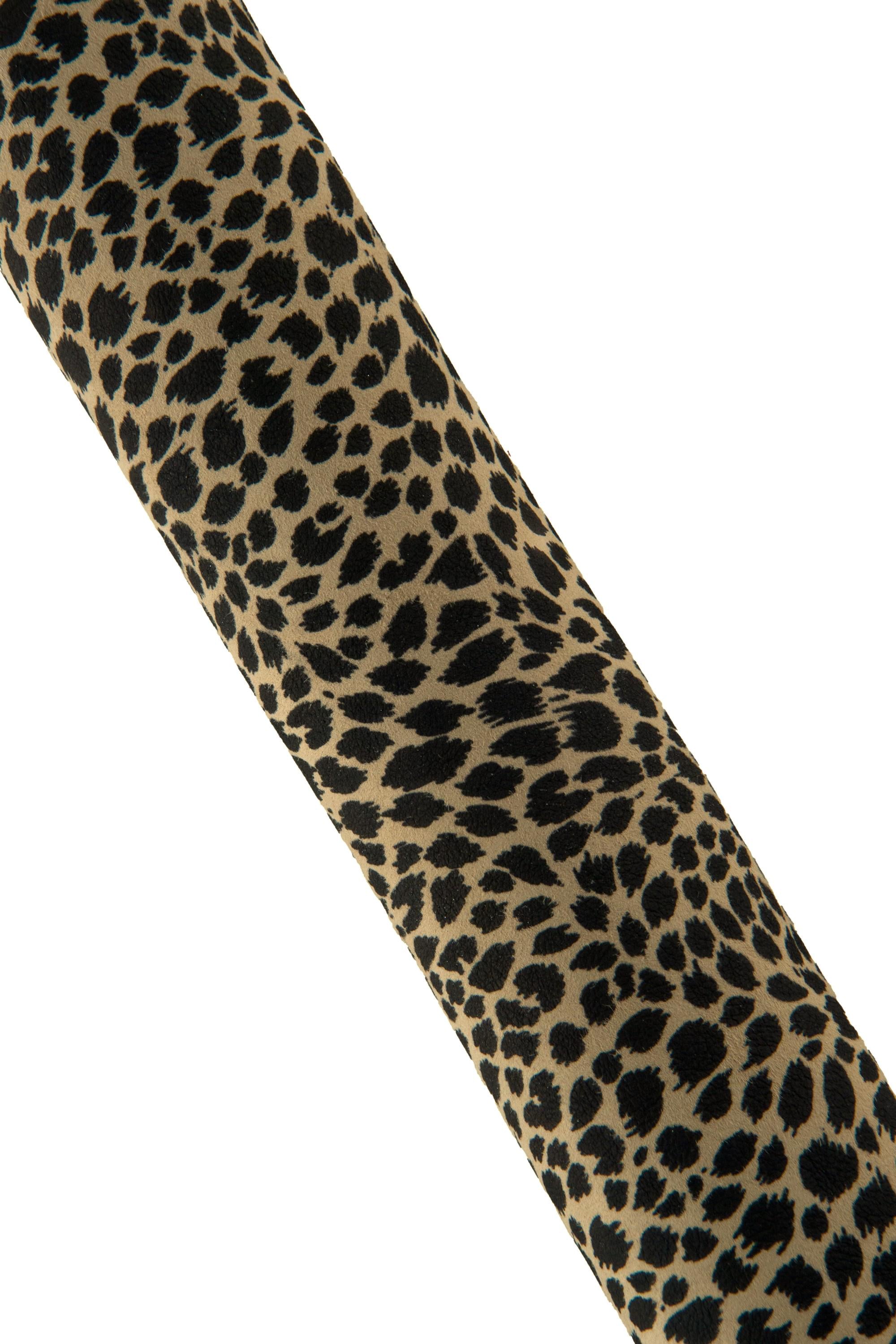 Black LEOPARD texture on beige suede goatskin, CHEETAH printed skin, soft animal printed hide for diy projects B19186-ST La Garzarara