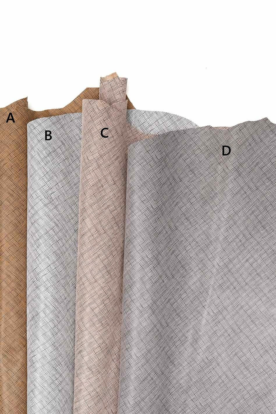TEXTURED goatskin leather hide weaving effect 4 colors available soft geometric embossed leather for bags leather craft B19178-ST