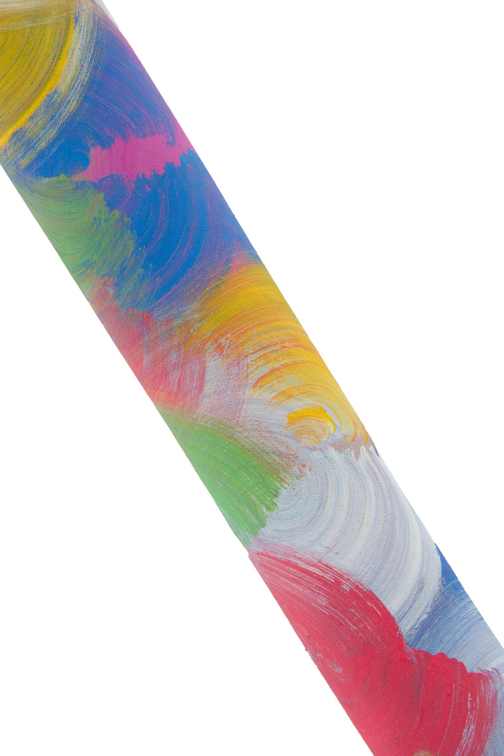 One of a kind painted leather skin, Big Dots Multicolor decorated on goatskin for crafters B19038-DM La Garzarara