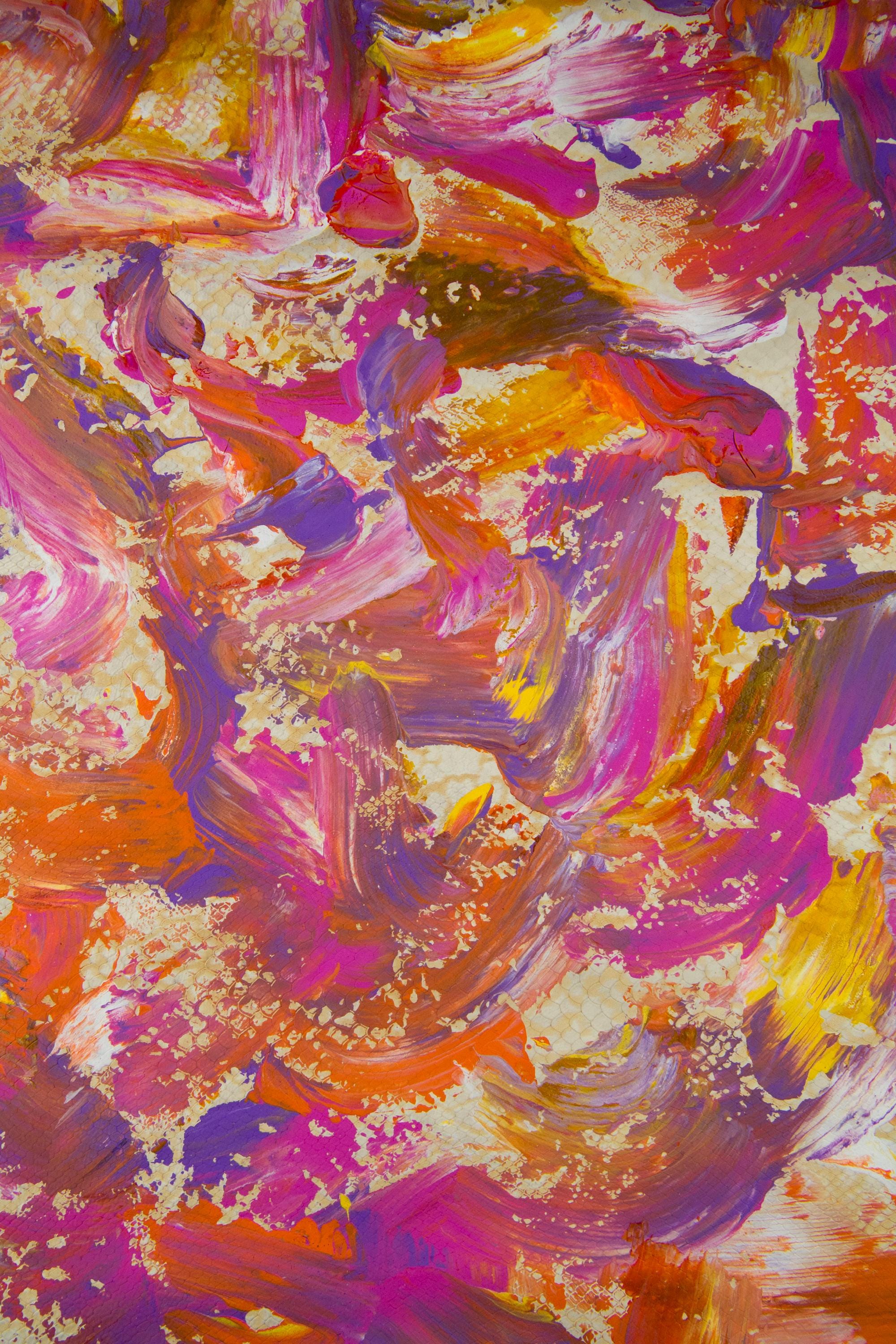 Multicolor Color Wash Leather Hide, Artistic Lamb Skin One of a Kind leather for crafters B19063-DM La Garzarara