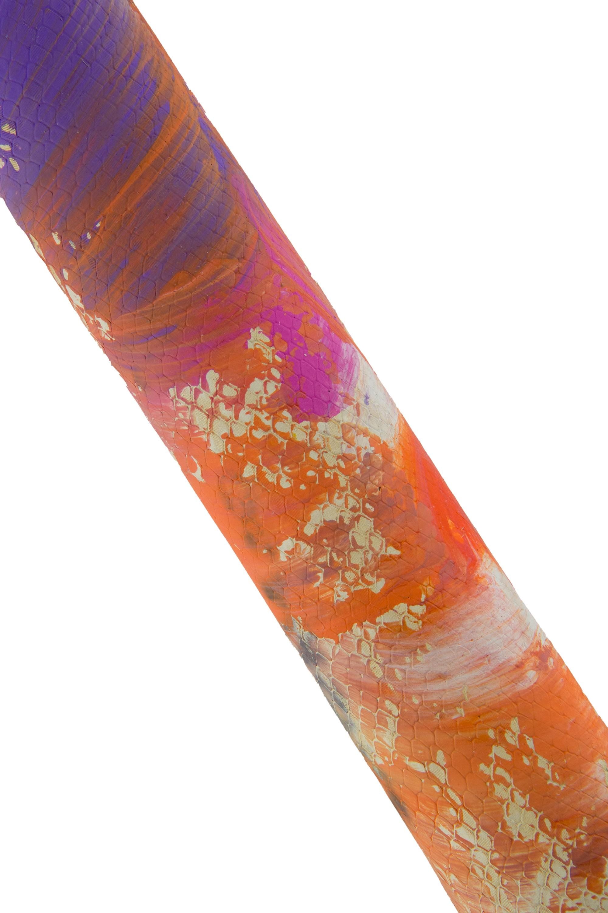 Multicolor Color Wash Leather Hide, Artistic Lamb Skin One of a Kind leather for crafters B19063-DM La Garzarara