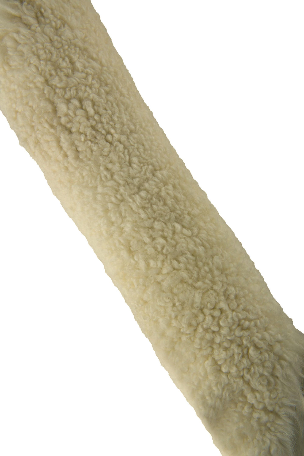 Cream hair on sheepskin lamb skin - shearling fur hairy sheep - Italian soft sheepskin leather - long curly hair B19364-MNT LaGarzarara