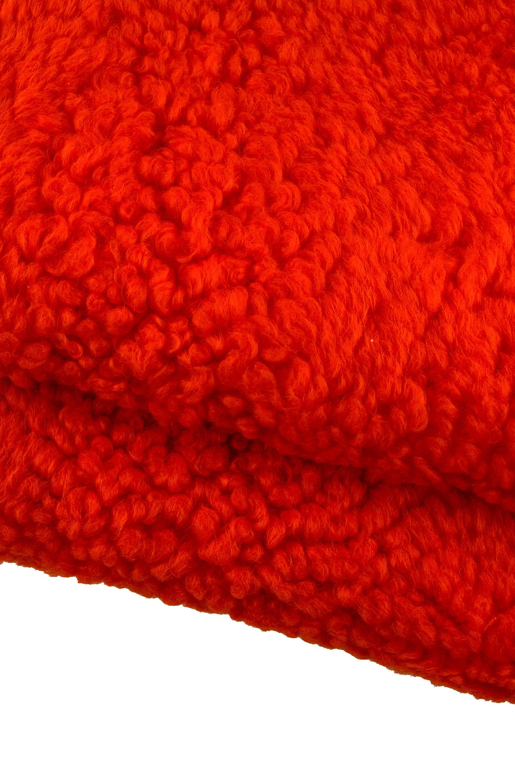 Curly Shearling Sheepskin, Genuine sheepskin Lamb Fur, Fabric Backed,Orange shearling, double face sheep wool leather B19371-MNT