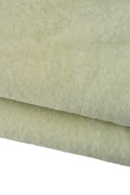 Cream SHEARLING sheep leather for lining use - FUR hair on sheepskin lamb skin - Italian hairy sheep B19367-MNT La Garzarara