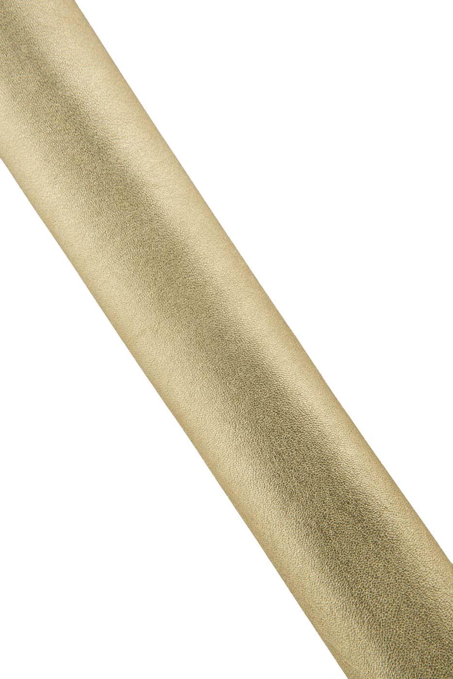 Thin Gold METALLIC leather skin, smooth SPARKLE goatskin with tiny grain, bright soft material B19100-MT La Garzarara