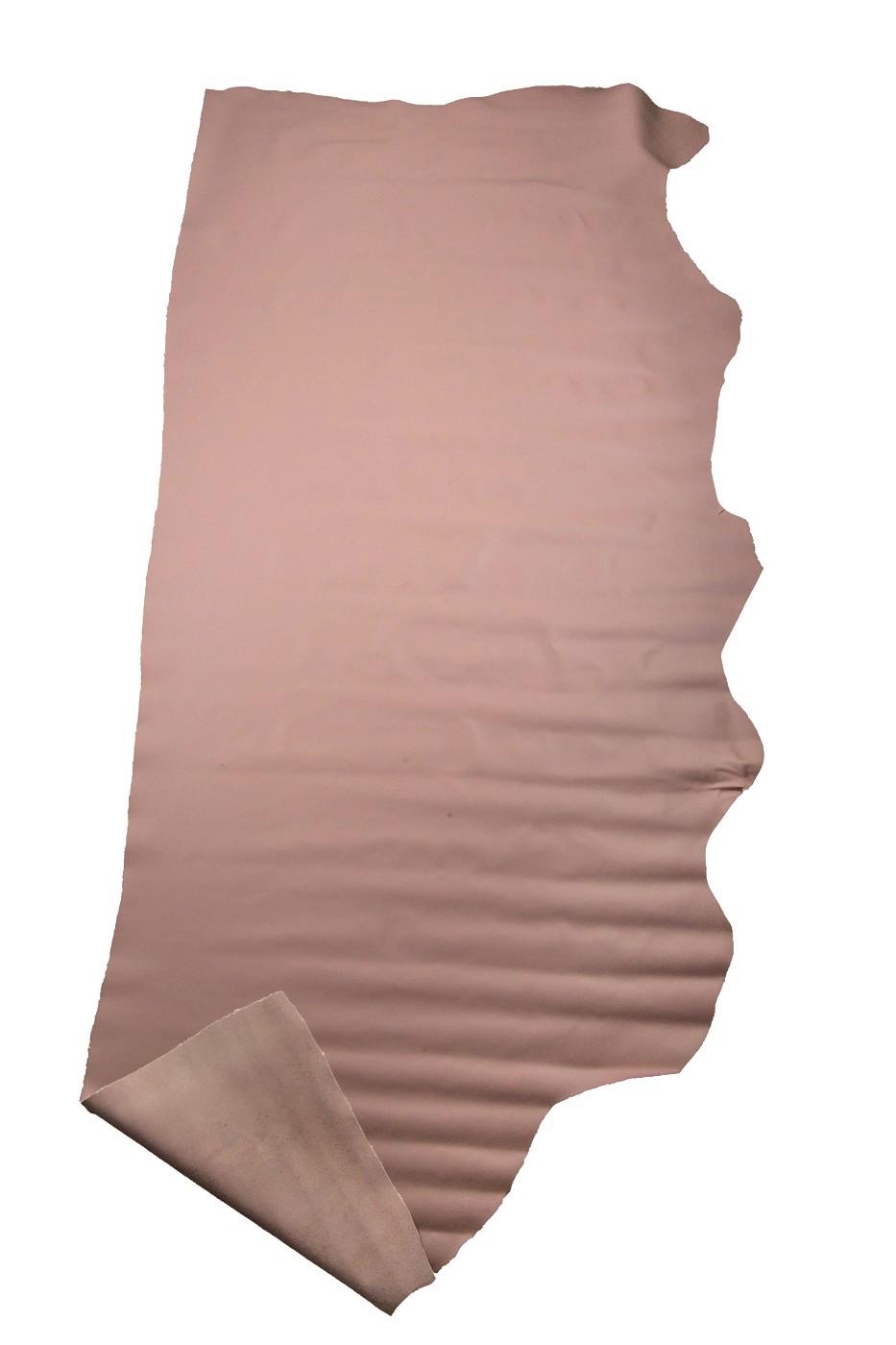 Flesh pink SMOOTH leather hide, soft MATT calfskin, full grain cowhide 0. - 1.0 mm for diy projects B19223-TU La Garzarara