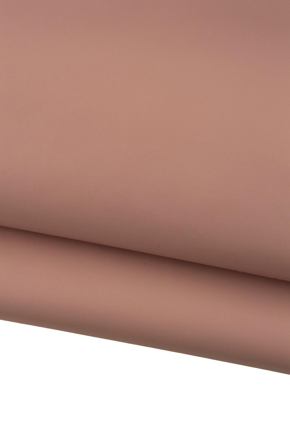 Flesh pink SMOOTH leather hide, soft MATT calfskin, full grain cowhide 0. - 1.0 mm for diy projects B19223-TU La Garzarara