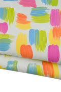 Summer brush stroke printed goatskin, COLORFUL textured on leather skin, vibrant soft material for crafters B19036-DM LaGarzarara