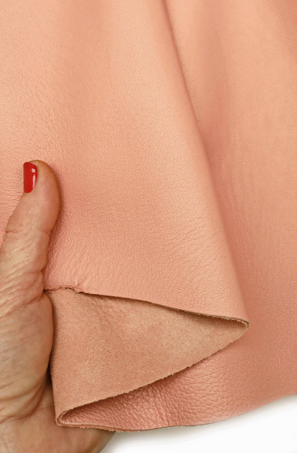 Pink SMOOTH leather skin, solid color nappa sheepskin, classic lambskin, soft and matt for crafters 1.2-1.3 mm B15249-TU La Garzarara