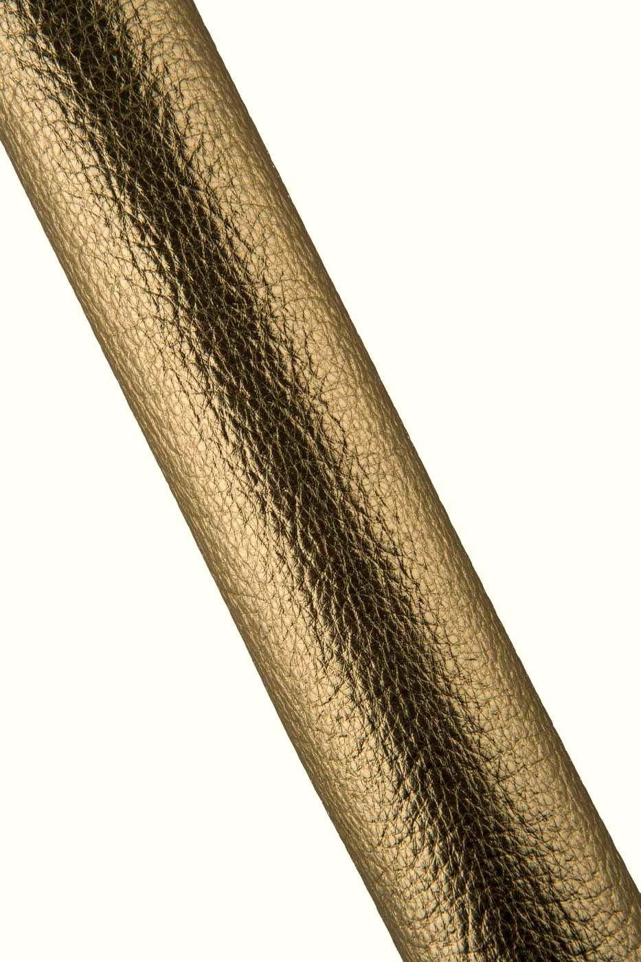 Gold PEBBLE GRAIN printed cowhide, metallic embossed leather skin, soft bright thick calfskin 1.4 - 1.7 mm B19245-MT La Garzarara
