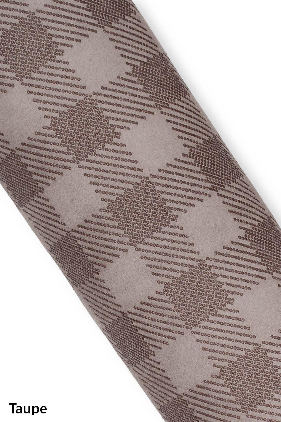 PLAID printed leather skin, taupe - bordeaux - red, GINGHAM pattern on matt soft suede goat hides for hobbyists B19137-ST La Garzarara