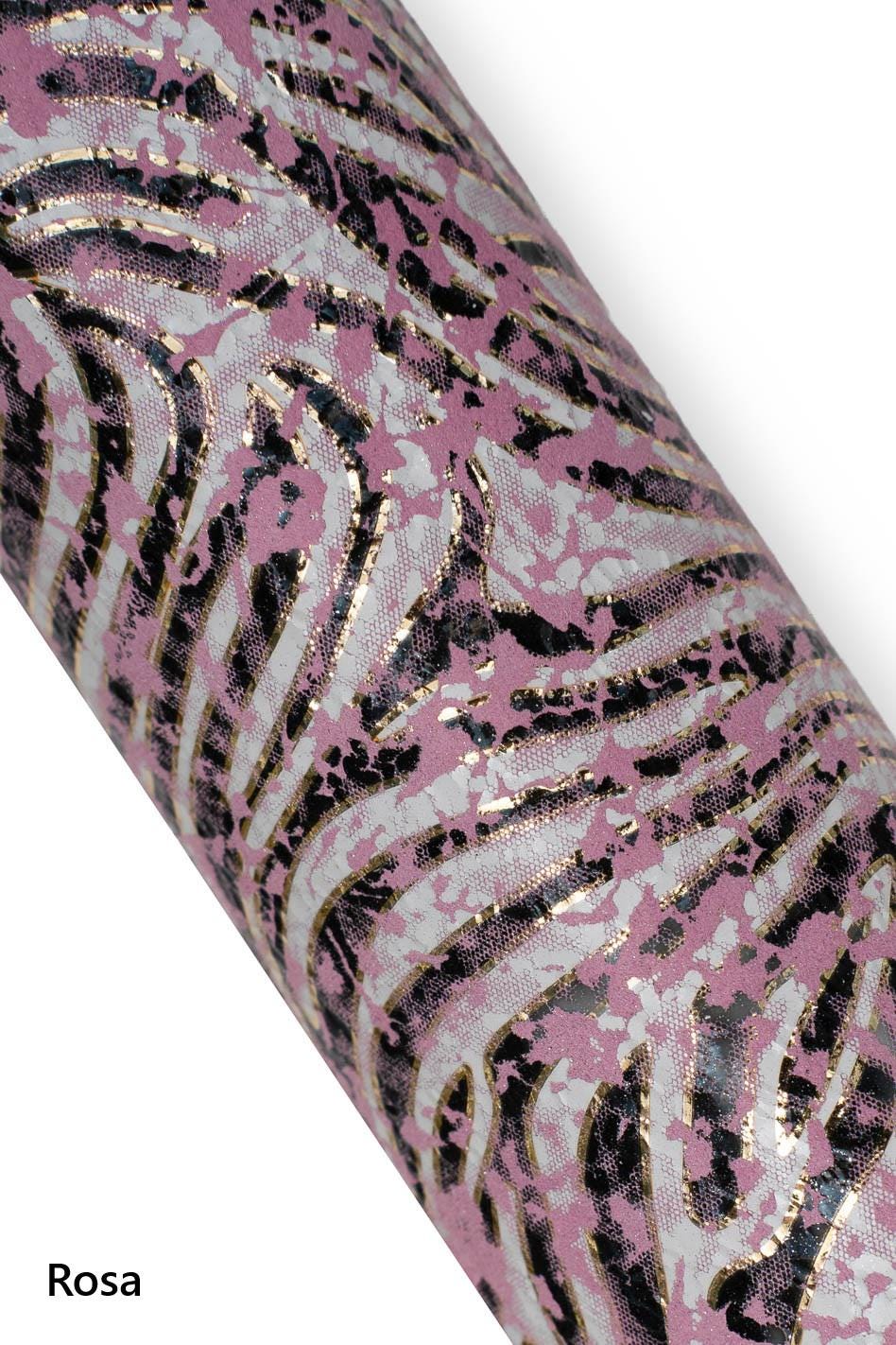 White and black ZEBRA printed leather skins gold on the edges, colorful SPLASH glittered metallic goatskin, soft and bright B19168-MT(st)