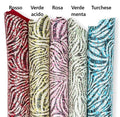White and black ZEBRA printed leather skins gold on the edges, colorful SPLASH glittered metallic goatskin, soft and bright B19168-MT(st)