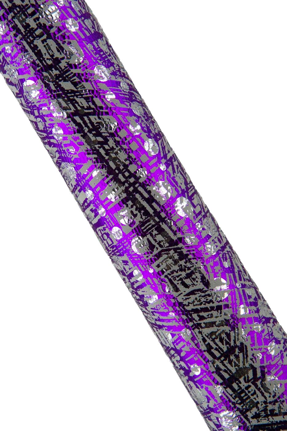 METALLIC graphic PRINTED leather skin, silver, white, purple textured goatskin, soft sparkle hide for projects B19192-MT(st) La Garzarara