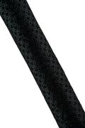 Black EMBOSSED leather hide, CHAIN printed goatskin, glossy soft hide for crafters B19201-TB La Garzarara