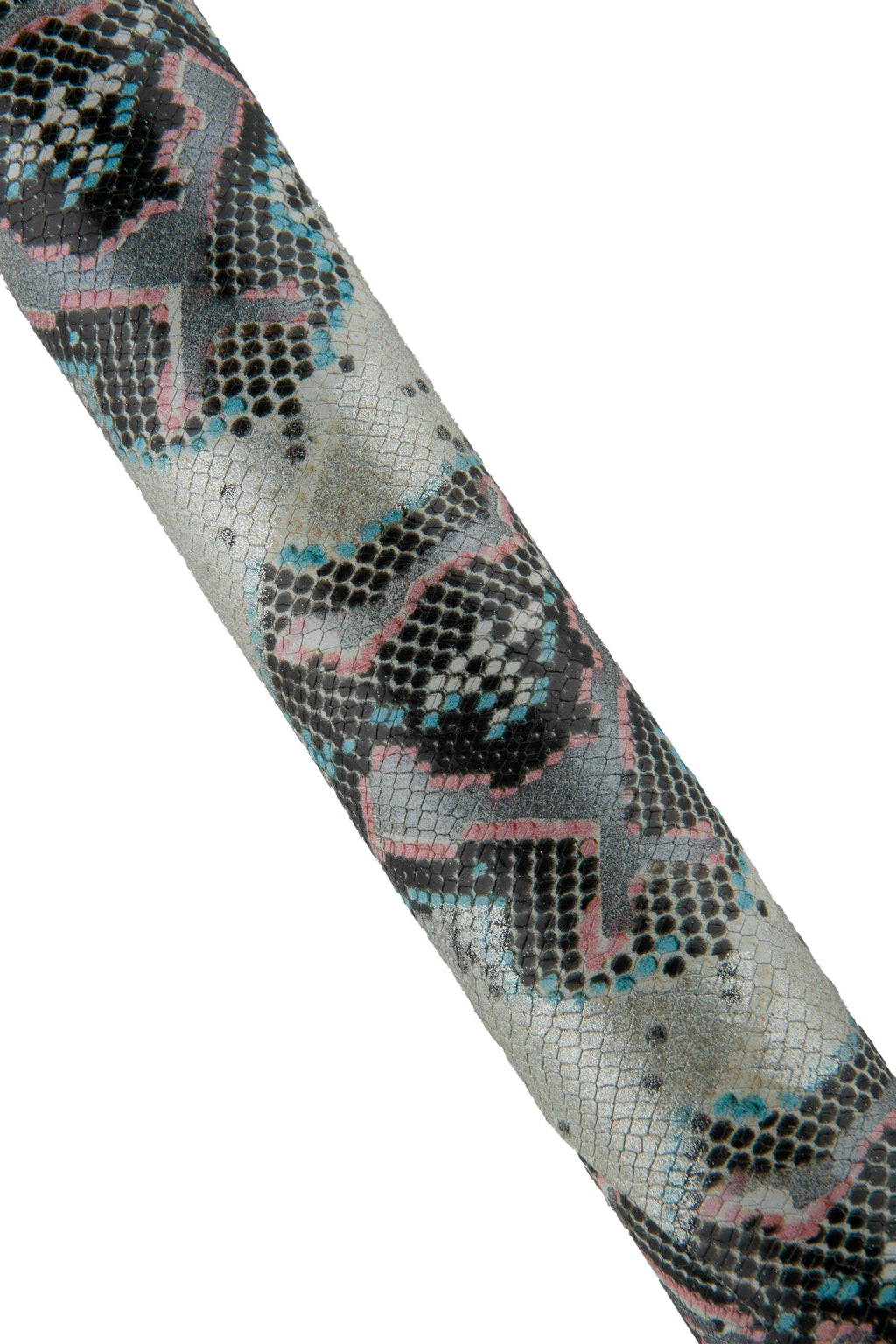 Metallic Python Leather Hide, Soft Italian snakeskin Leather, Silver Snake Print Leather for Bags Accessories B19290-MT(st) La Garzarara