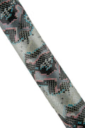 Metallic Python Leather Hide, Soft Italian snakeskin Leather, Silver Snake Print Leather for Bags Accessories B19290-MT(st) La Garzarara