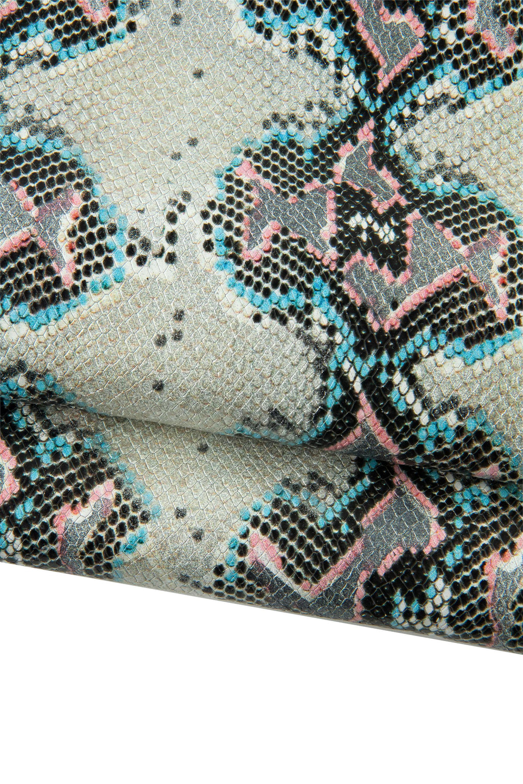 Metallic Python Leather Hide, Soft Italian snakeskin Leather, Silver Snake Print Leather for Bags Accessories B19290-MT(st) La Garzarara