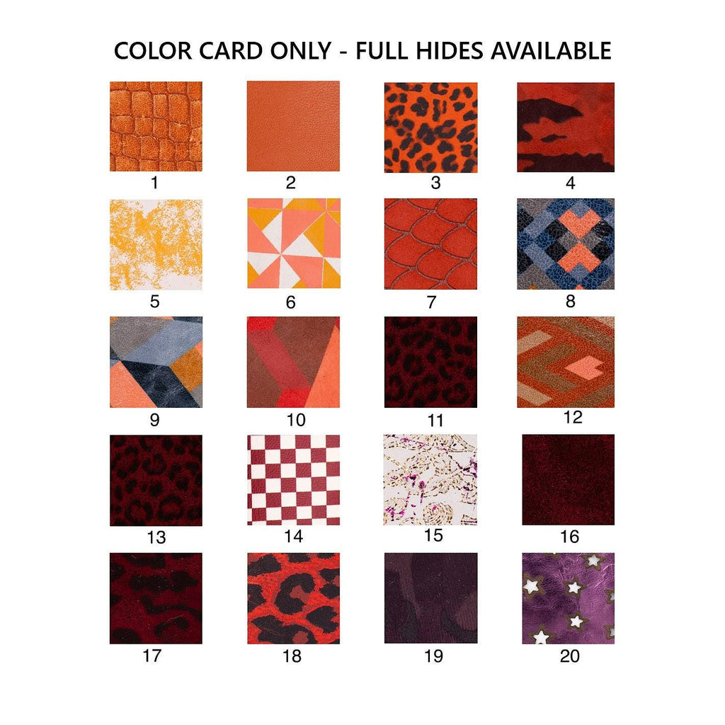 Printed leather hides, leopard camo coccodrille geometric metallic, abstract, full hides available, goatskins B19236-ST La Garzarara