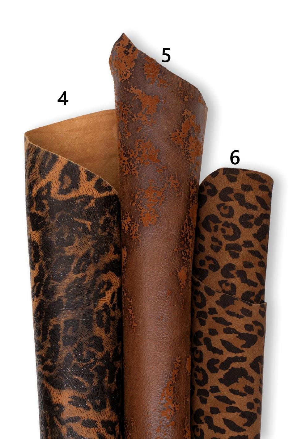 Printed leather hides, leopard giraffe geometric cheetah abstract cortex , full hides available, goatskins B19233-ST La Garzarara