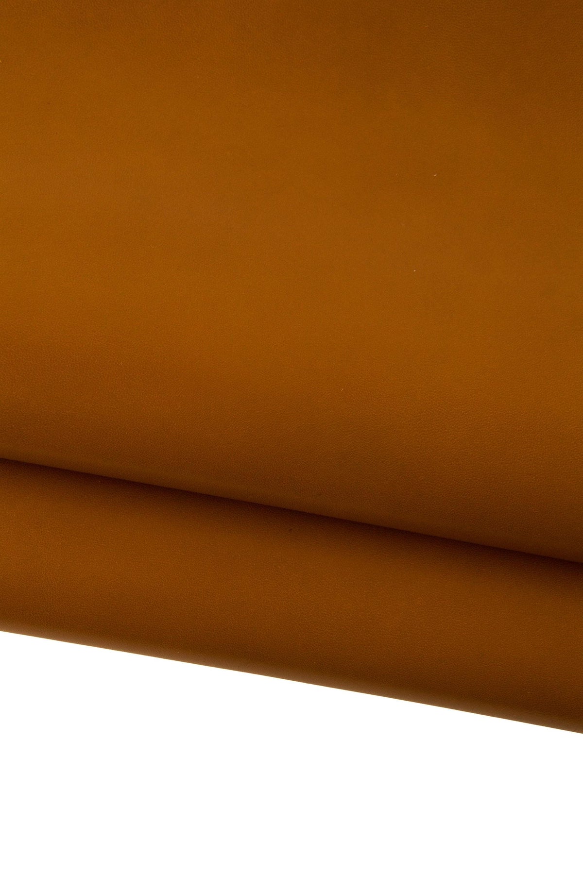 Tan SMOOTH leather skin, GLOSSY soft goatskin, brown thin flat hide for diy creations B19263-TU La Garzarara
