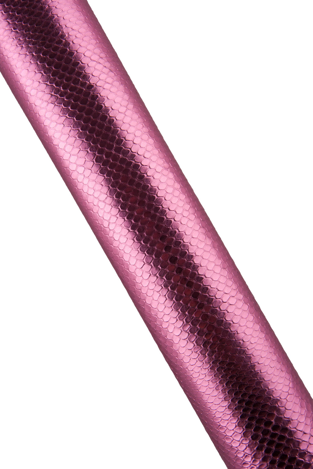 Pink PYTHON textured leather hide, METALLIC reptile snake printed cowhide, soft bright hide ideal for hobbyists B19270-MT(st) La Garzarara