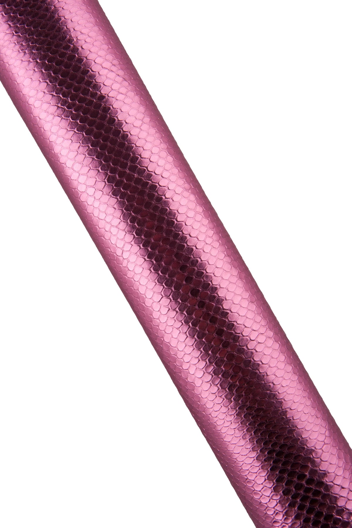 Pink PYTHON textured leather hide, METALLIC reptile snake printed cowhide, soft bright hide ideal for hobbyists B19270-MT(st) La Garzarara
