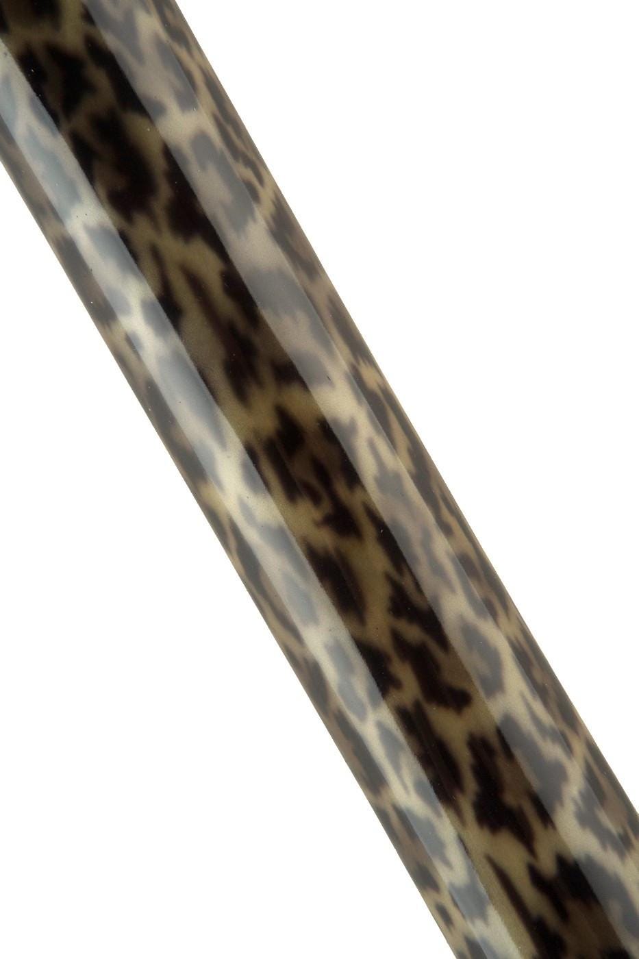 LEOPARD textured leather skin, cheetah printed PATENT gaotskin, glossy soft hide for crafters 0.8-0.9 mm B19259-ST La Garzarara