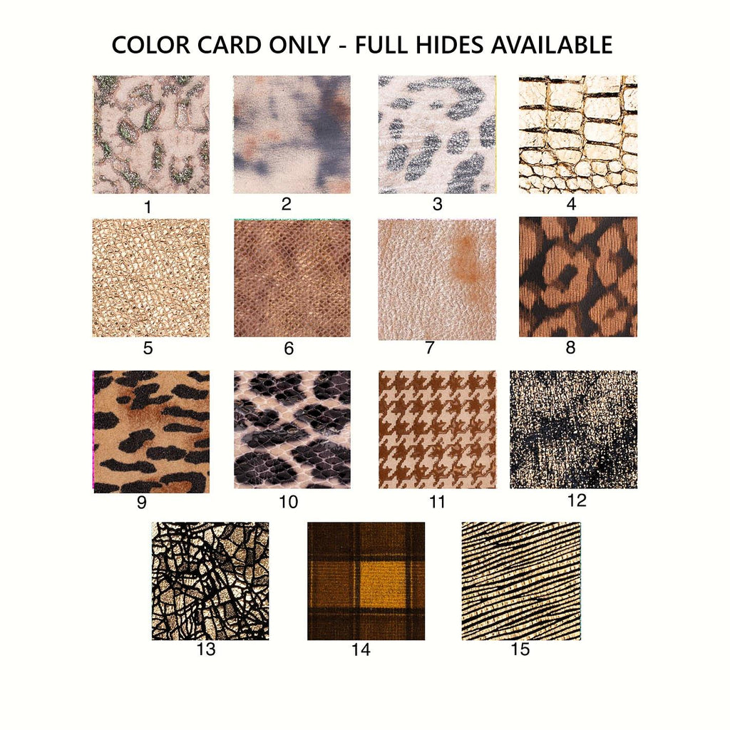 Printed leather hides, leopard tye dye crackle geometric cheetah crocodile, full hides available, for hobbyists B19239-MT(st) La Garzarara