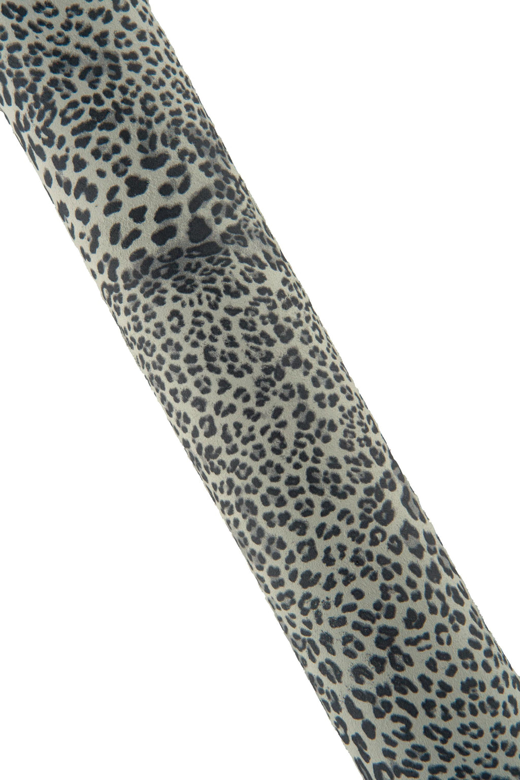 Black - grey LEOPARD texture on white suede goatskin, CHEETAH printed skin, soft animal printed hide for diy projects B19188-ST La Garzarara