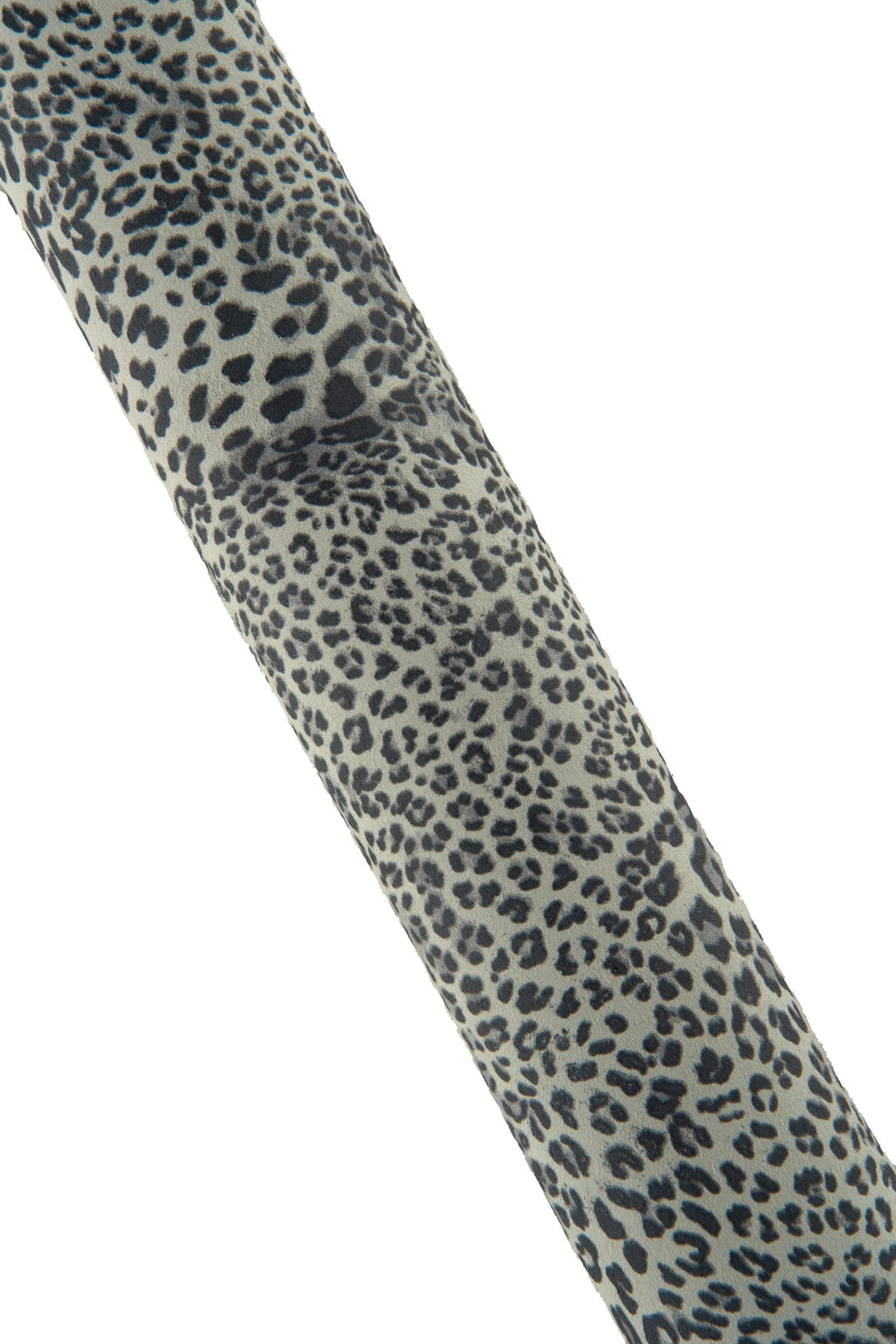 Black - grey LEOPARD texture on white suede goatskin, CHEETAH printed skin, soft animal printed hide for diy projects B19188-ST La Garzarara