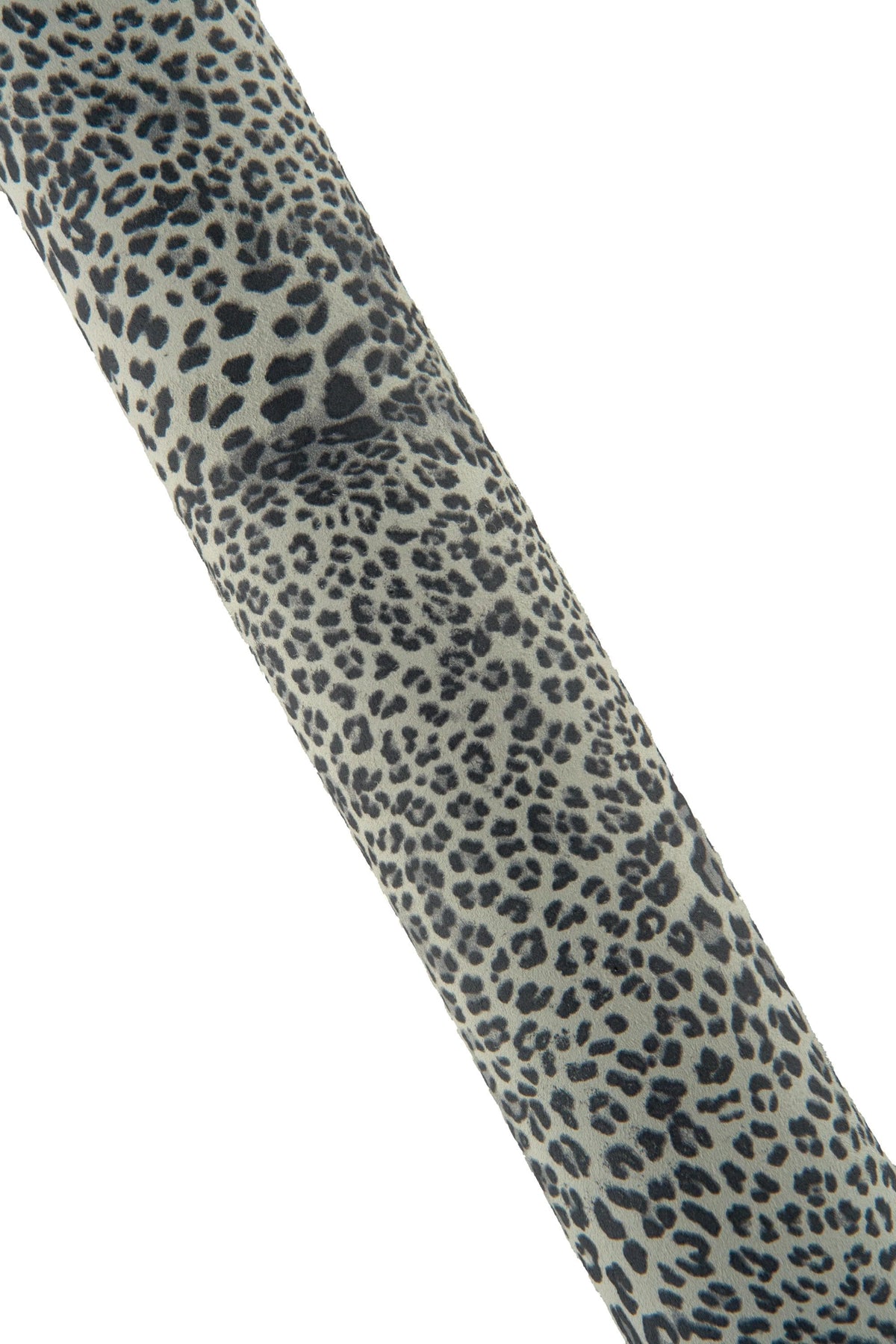 Black - grey LEOPARD texture on white suede goatskin, CHEETAH printed skin, soft animal printed hide for diy projects B19188-ST La Garzarara