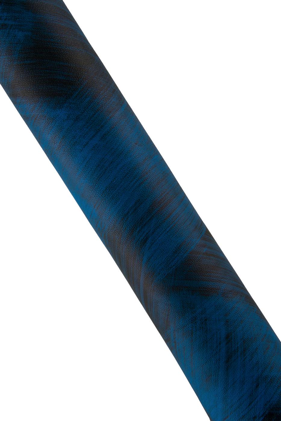 SOFT TEXTURED leather skin, black & blue brush stroke printed matt goatskin, ideal for hobbyists B19198-ST La Garzarara